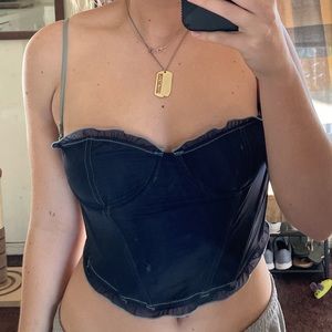 Urban outfitter navy blue corset top
